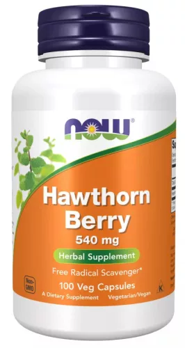 Now Foods Hawthorn Berry 540mg 100 Veg Capsules 100 Kapszula