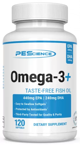 PEScience Omega-3+ Taste Free Fish Oil 120 Softgels 120 Gélkapszula