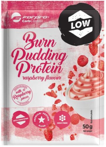 Forpro Karton Burn Pudding Protein 16x50g Raspberry (Málna)