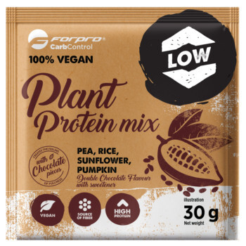 Forpro Karton 100% Vegan Plant Protein Mix 30x30g Double Chocolate (Csokoládé)