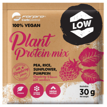 Forpro Karton 100% Vegan Plant Protein Mix 30x30g Raspberry (Málna)