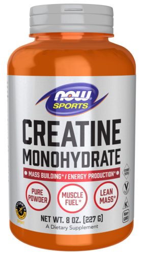 Now Foods Creatine Monohydrate Pure Powder 8oz 227g Unflavored (Ízesítetlen)