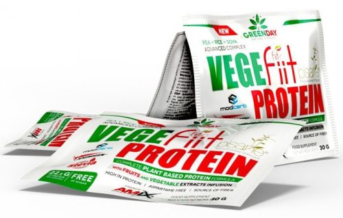 AMIX Karton GreenDay Vege-Fiit Protein 20x30g Double Dutch Chocolate (Csokoládé)