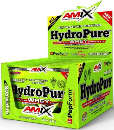 AMIX Karton HydroPure Hydrolyzed Whey CFM 20x33g French Strawberry Yoghurt (Eper Joghurt)