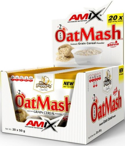 AMIX Karton Mr. Poppers OatMash 20x50g Nougat Caramel (Nugát Karamell)