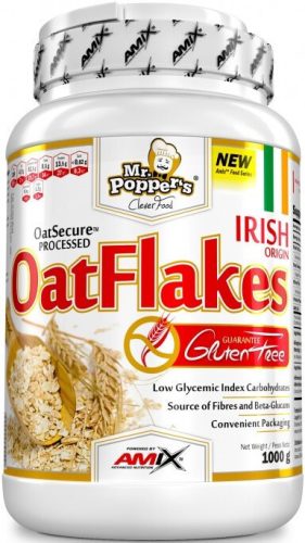 AMIX Mr. Poppers Oat Flakes Gluten Free 1000g Unflavored (Ízesítetlen)