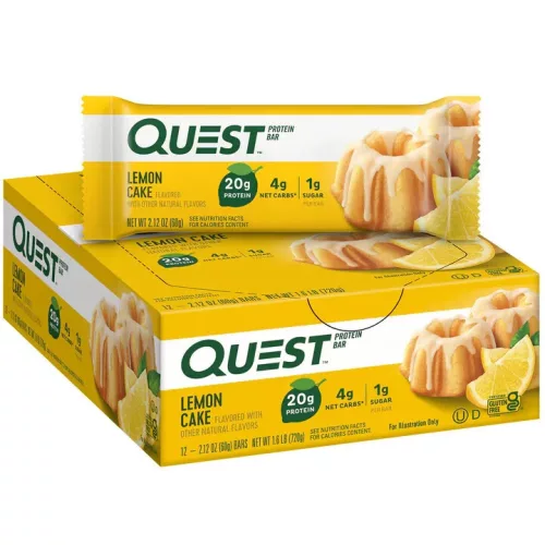 Quest Nutrition Karton Quest Bar 12x60g Lemon Cake (Citrom Pite)