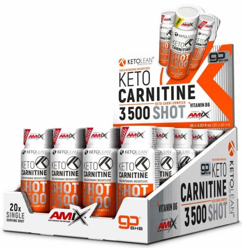AMIX Karton KetoLean Keto goBHB + Carnitine Shot 20x60ml Blood Orange (Vérnarancs)