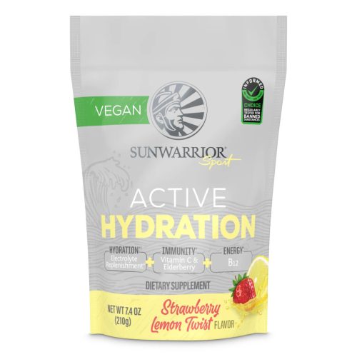 Sunwarrior Active Hydration 210g Strawberry Lemon Twist (Eper Citrom)