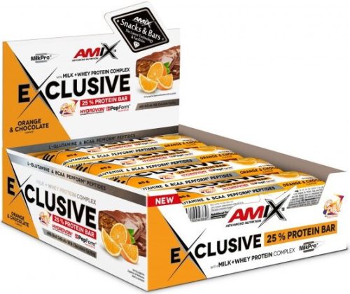 AMIX Karton Exclusive Protein Bar 12x85g Orange Chocolate (Narancs Csokoládé)