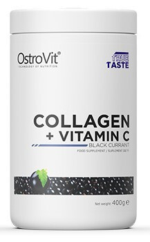 OstroVit Collagen + Vitamin C 400g Blackcurrant (Fekete Ribizli)