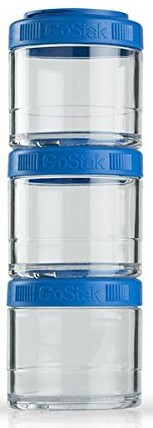 Blender Bottle Go Stak 3x100ml Cyan (Kék) 3 Részes Tároló Szett