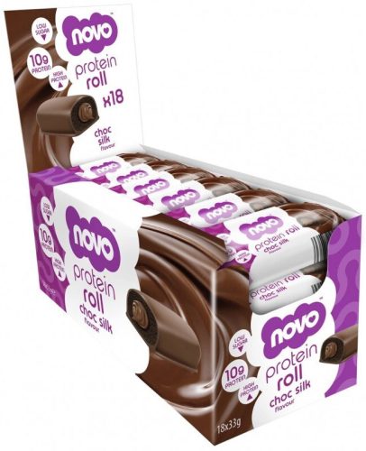 Novo Karton Protein Roll Bar 18x33g Choc Silk (Csokoládé)