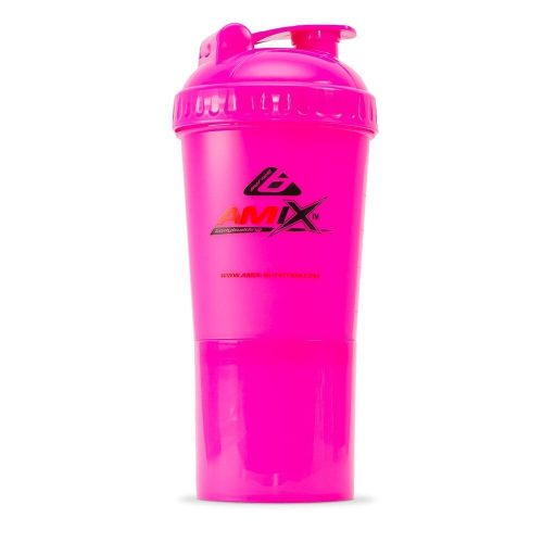 AMIX Shaker Monster Bottle 600ml Kapszula És Portartóval Red (Piros)